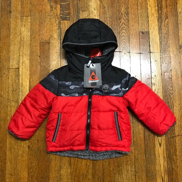 Gerry Kids Reversible Jacket, Red - 2T - Picture 2 of 8